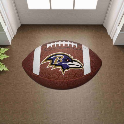 Shaped Mat Mockup 2 DOOR0203 Baltimore Ravens The Duke NFL Ball Shape Doormat