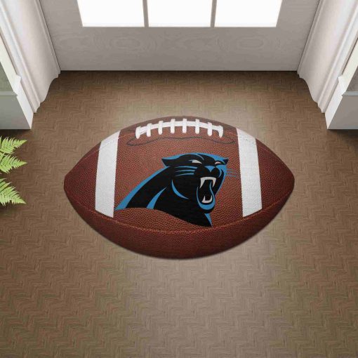 Shaped Mat Mockup 2 DOOR0205 Carolina Panthers The Duke NFL Ball Shape Doormat