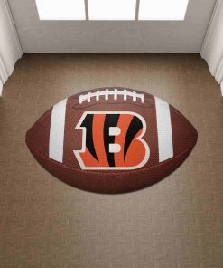 Shaped Mat Mockup 2 DOOR0207 Cincinnati Bengals The Duke NFL Ball Shape Doormat
