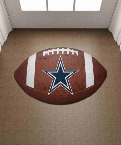 Shaped Mat Mockup 2 DOOR0209 Dallas Cowboys The Duke NFL Ball Shape Doormat