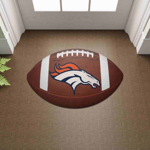 Shaped Mat Mockup 2 DOOR0210 Denver Broncos The Duke NFL Ball Shape Doormat