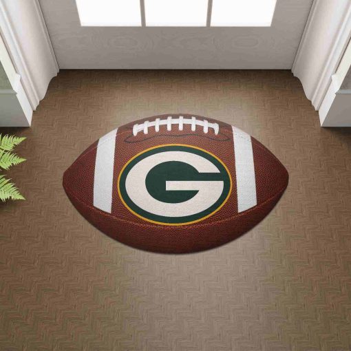Shaped Mat Mockup 2 DOOR0212 Green Bay Packers The Duke NFL Ball Shape Doormat
