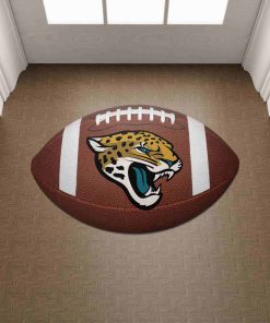 Shaped Mat Mockup 2 DOOR0215 Jacksonville Jaguars The Duke NFL Ball Shape Doormat