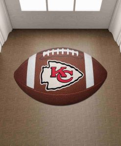 Shaped Mat Mockup 2 DOOR0216 Kansas City Chiefs The Duke NFL Ball Shape Doormat