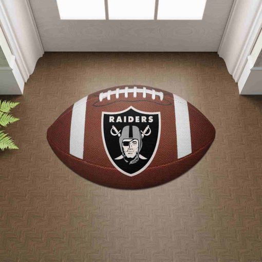 Shaped Mat Mockup 2 DOOR0217 Las Vegas Raiders The Duke NFL Ball Shape Doormat