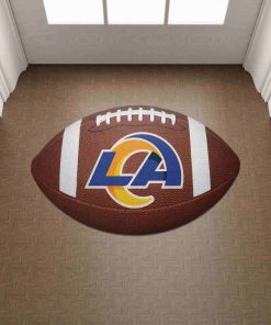 Shaped Mat Mockup 2 DOOR0219 Los Angeles Rams The Duke NFL Ball Shape Doormat