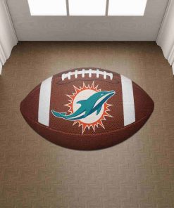 Shaped Mat Mockup 2 DOOR0220 Miami Dolphins The Duke NFL Ball Shape Doormat