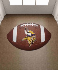 Shaped Mat Mockup 2 DOOR0221 Minnesota Vikings The Duke NFL Ball Shape Doormat