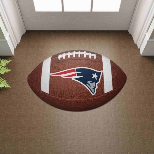Shaped Mat Mockup 2 DOOR0222 New England Patriots The Duke NFL Ball Shape Doormat