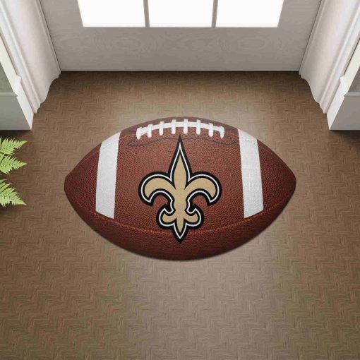 Shaped Mat Mockup 2 DOOR0223 New Orleans Saints The Duke NFL Ball Shape Doormat