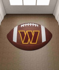 Shaped Mat Mockup 2 DOOR0232 Washington Commanders The Duke NFL Ball Shape Doormat