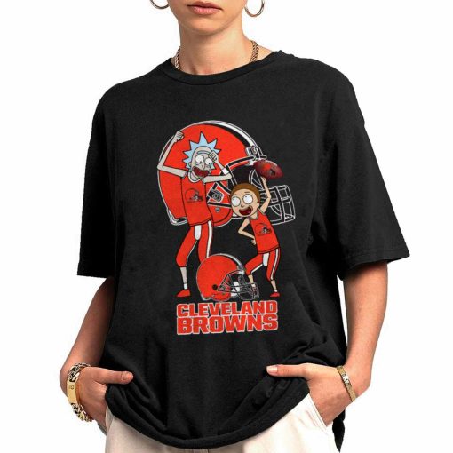 Shirt Women 0 DSRM08 Rick And Morty Fans Play Football Cleveland Browns 1