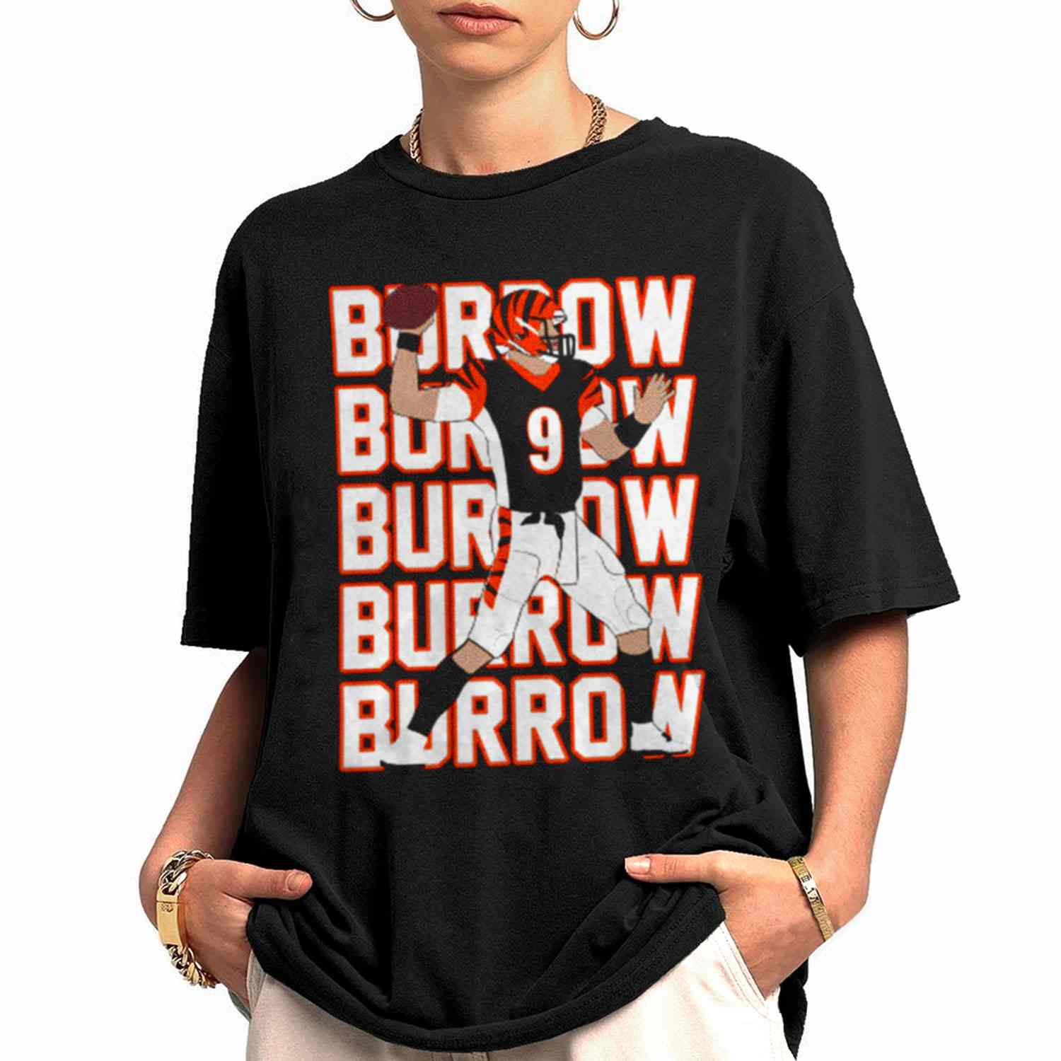 Joe Burrow Repeat Text Cincinnati Bengals T-Shirt