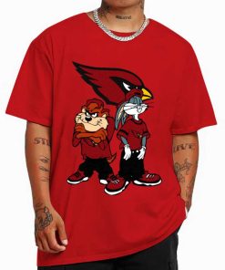 T Shirt Color DSBN011 Looney Tunes Bugs And Taz Arizona Cardinals T Shirt