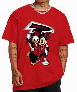 T Shirt Color DSBN022 Minnie And Daisy Duck Fans Atlanta Falcons T Shirt