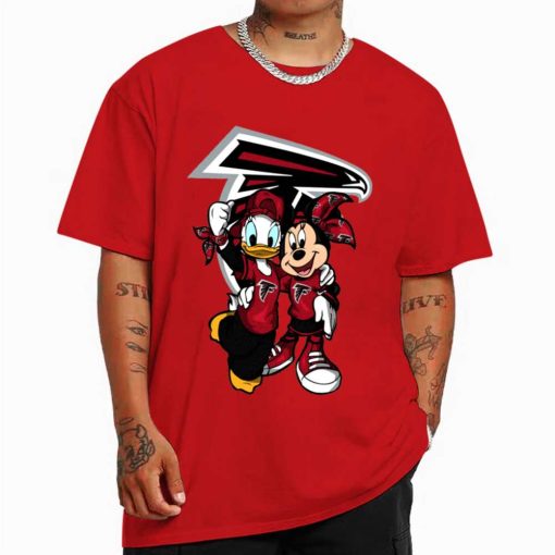 T Shirt Color DSBN022 Minnie And Daisy Duck Fans Atlanta Falcons T Shirt