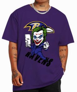 T Shirt Color DSBN047 Joker Smile Baltimore Ravens T Shirt