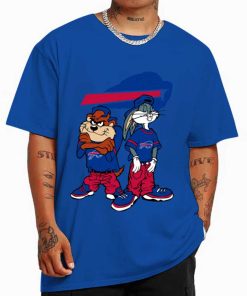 T Shirt Color DSBN060 Looney Tunes Bugs And Taz Buffalo Bills T Shirt