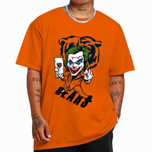 T Shirt Color DSBN088 Joker Smile Chicago Bears T Shirt
