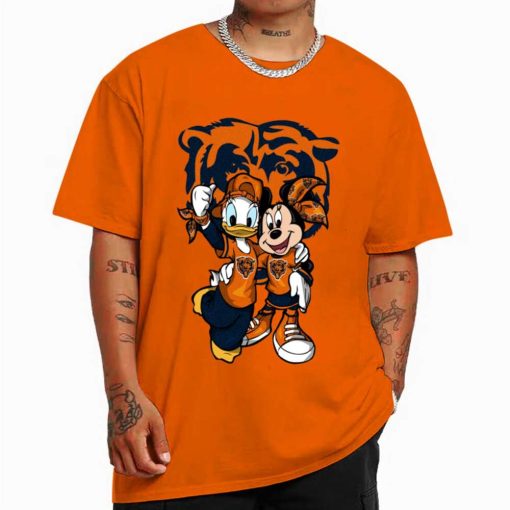 T Shirt Color DSBN092 Minnie And Daisy Duck Fans Chicago Bears T Shirt