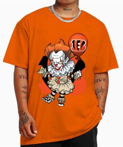 T Shirt Color DSBN108 It Clown Pennywise Cincinnati Bengals T Shirt