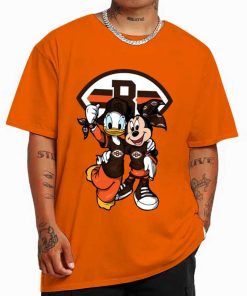 T Shirt Color DSBN118 Minnie And Daisy Duck Fans Cleveland Browns T Shirt