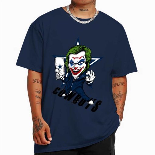 T Shirt Color DSBN135 Joker Smile Dallas Cowboys T Shirt