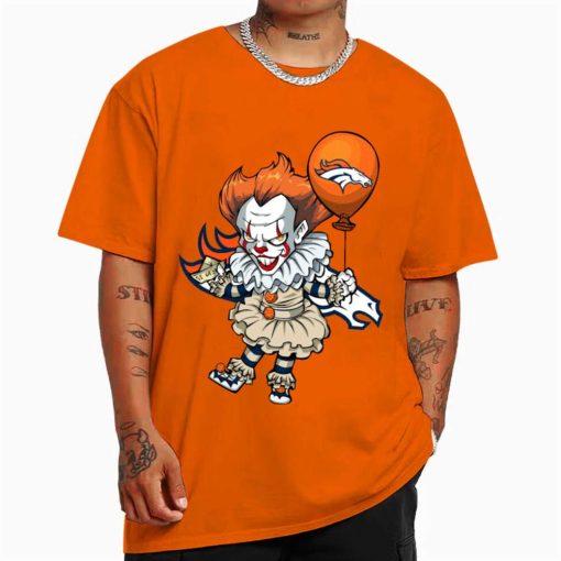 T Shirt Color DSBN152 It Clown Pennywise Denver Broncos T Shirt