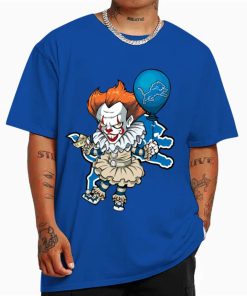 T Shirt Color DSBN164 It Clown Pennywise Detroit Lions T Shirt