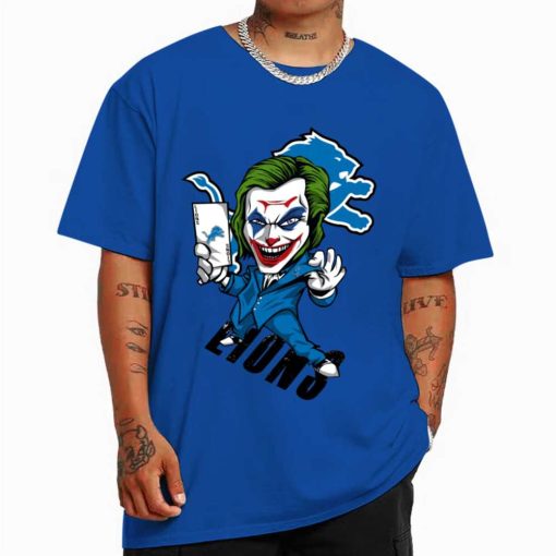 T Shirt Color DSBN174 Joker Smile Detroit Lions T Shirt