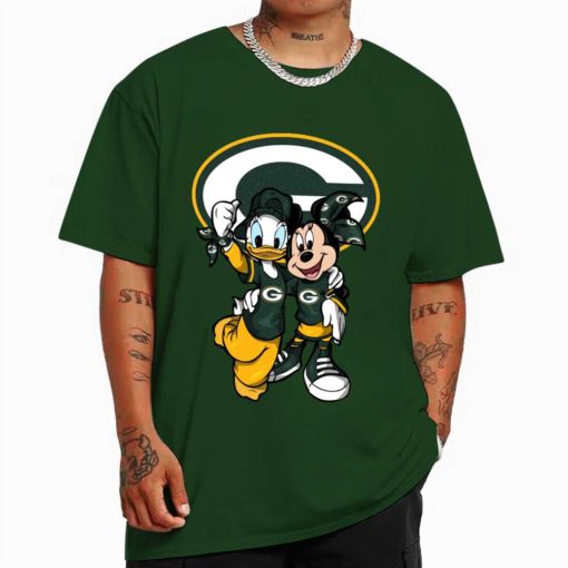 T Shirt Color DSBN185 Minnie And Daisy Duck Fans Green Bay Packers T Shirt