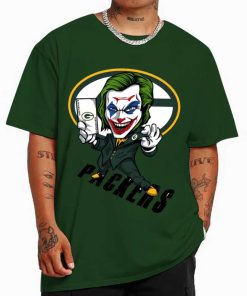 T Shirt Color DSBN190 Joker Smile Green Bay Packers T Shirt