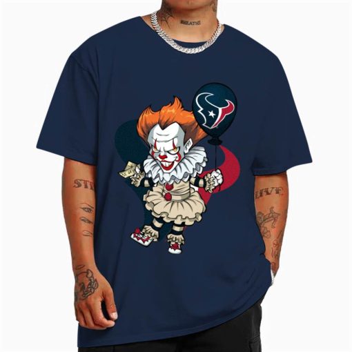 T Shirt Color DSBN195 It Clown Pennywise Houston Texans T Shirt
