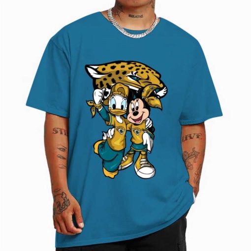 T Shirt Color DSBN229 Minnie And Daisy Duck Fans Jacksonville Jaguars T Shirt