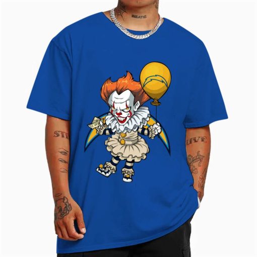 T Shirt Color DSBN281 It Clown Pennywise Los Angeles Chargers T Shirt