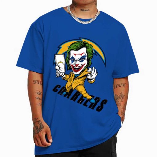 T Shirt Color DSBN283 Joker Smile Los Angeles Chargers T Shirt
