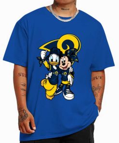 T Shirt Color DSBN292 Minnie And Daisy Duck Fans Los Angeles Rams T Shirt