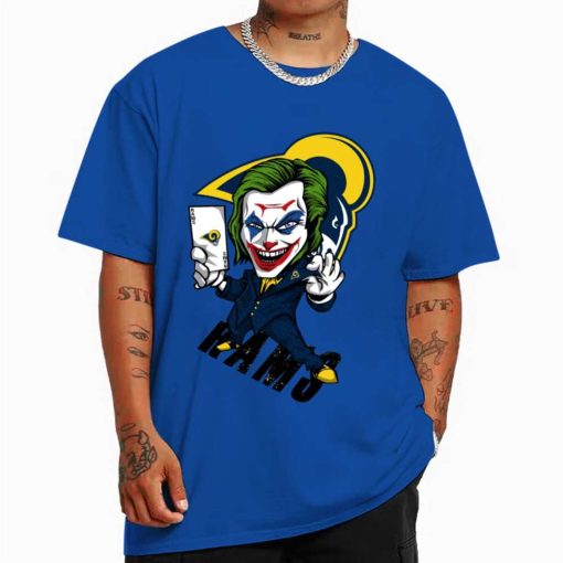 T Shirt Color DSBN297 Joker Smile Los Angeles Rams T Shirt