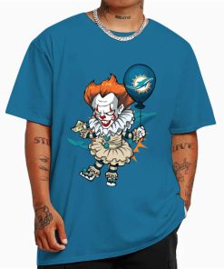 T Shirt Color DSBN307 It Clown Pennywise Miami Dolphins T Shirt