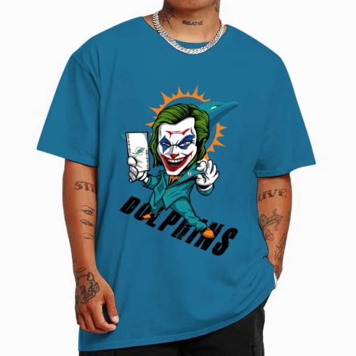 T Shirt Color DSBN310 Joker Smile Miami Dolphins T Shirt
