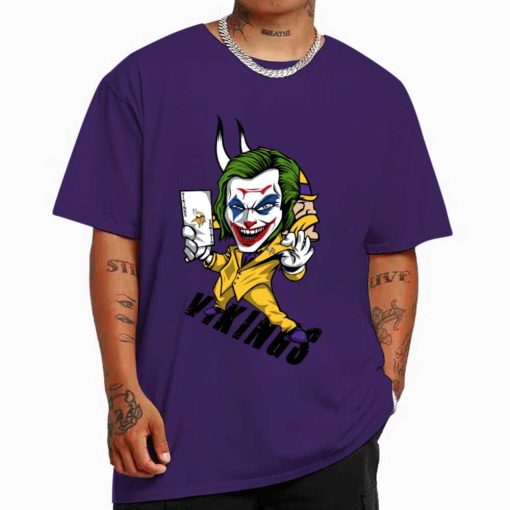 T Shirt Color DSBN331 Joker Smile Minnesota Vikings T Shirt