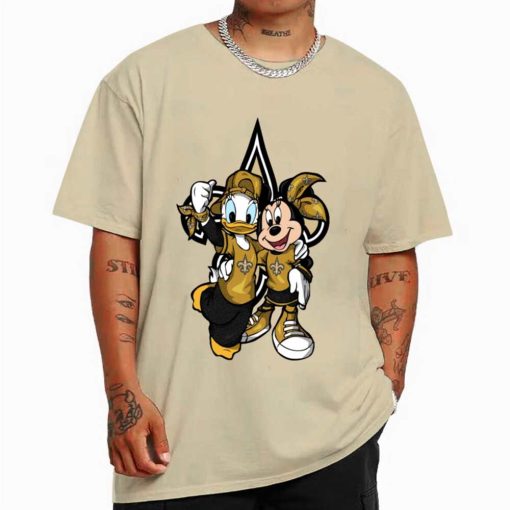 T Shirt Color DSBN359 Minnie And Daisy Duck Fans New Orleans Saints T Shirt