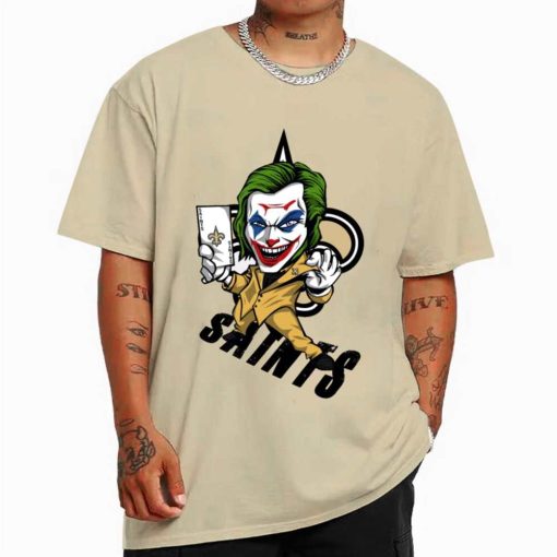 T Shirt Color DSBN365 Joker Smile New Orleans Saints T Shirt