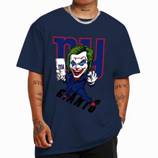 T Shirt Color DSBN377 Joker Smile New York Giants T Shirt