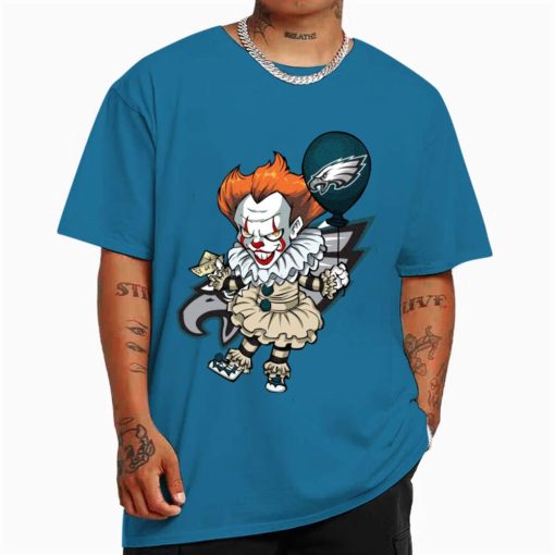 T Shirt Color DSBN403 It Clown Pennywise Philadelphia Eagles T Shirt