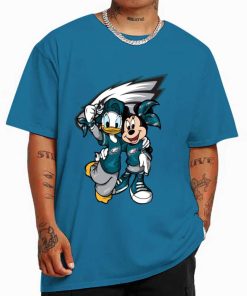 T Shirt Color DSBN407 Minnie And Daisy Duck Fans Philadelphia Eagles T Shirt