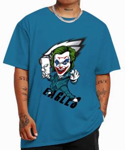 T Shirt Color DSBN408 Joker Smile Philadelphia Eagles T Shirt