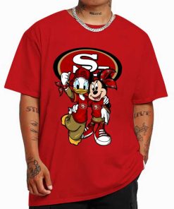 T Shirt Color DSBN438 Minnie And Daisy Duck Fans San Francisco 49Ers T Shirt