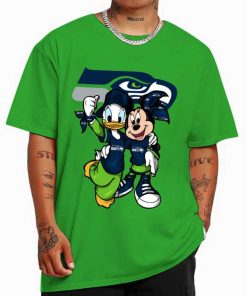 T Shirt Color DSBN450 Minnie And Daisy Duck Fans Seattle Seahawks T Shirt