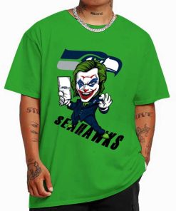 T Shirt Color DSBN459 Joker Smile Seattle Seahawks T Shirt